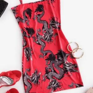 Zaful Dragon Print Bodycon Dress